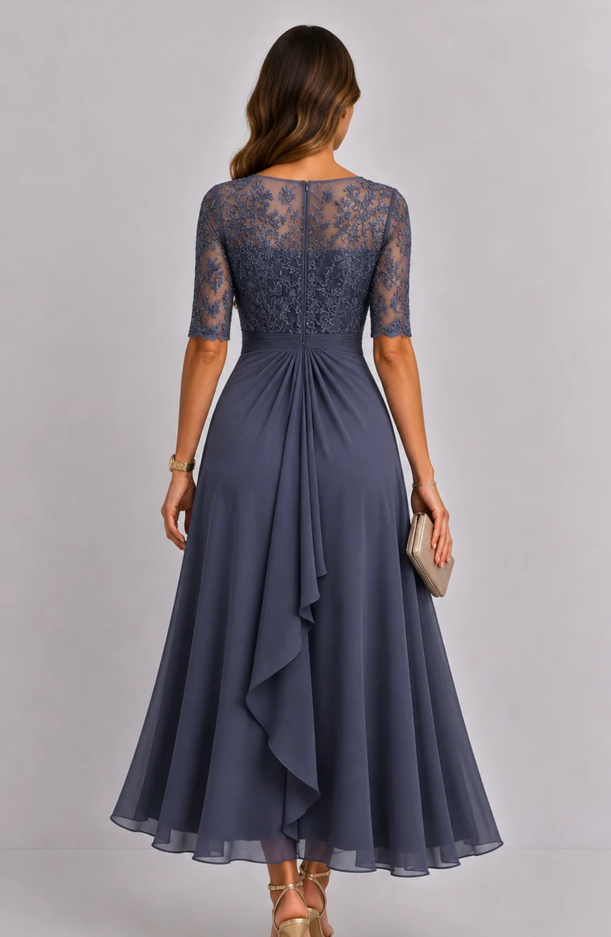 Vestido Serenité con Bordado Floral
