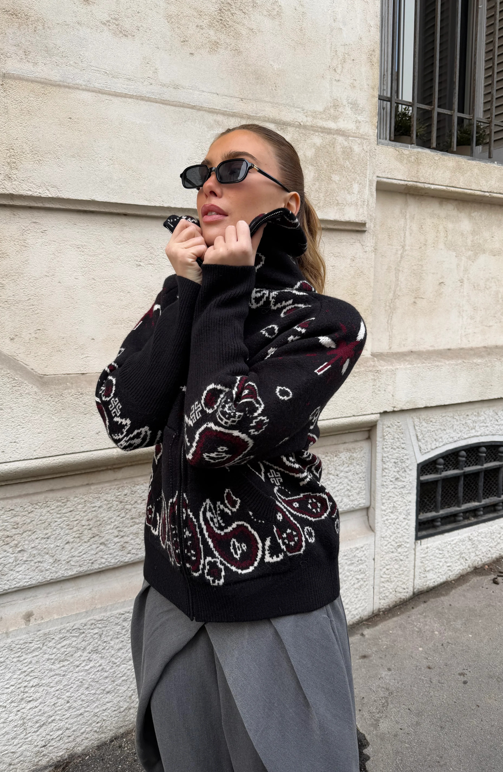 Jersey Alpine con Estampado Invernal