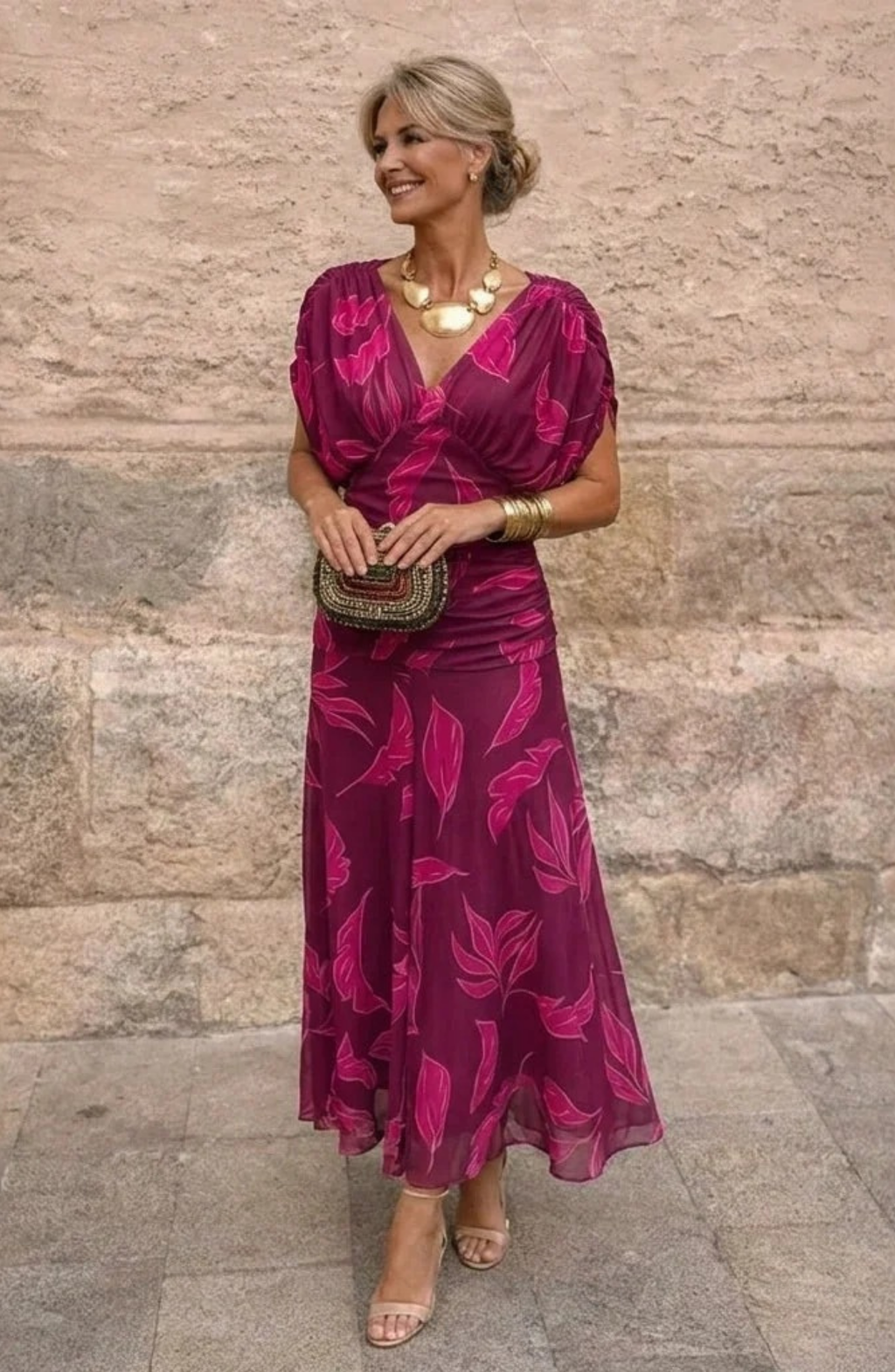 Vestido Étoile con Cintura Drapeada