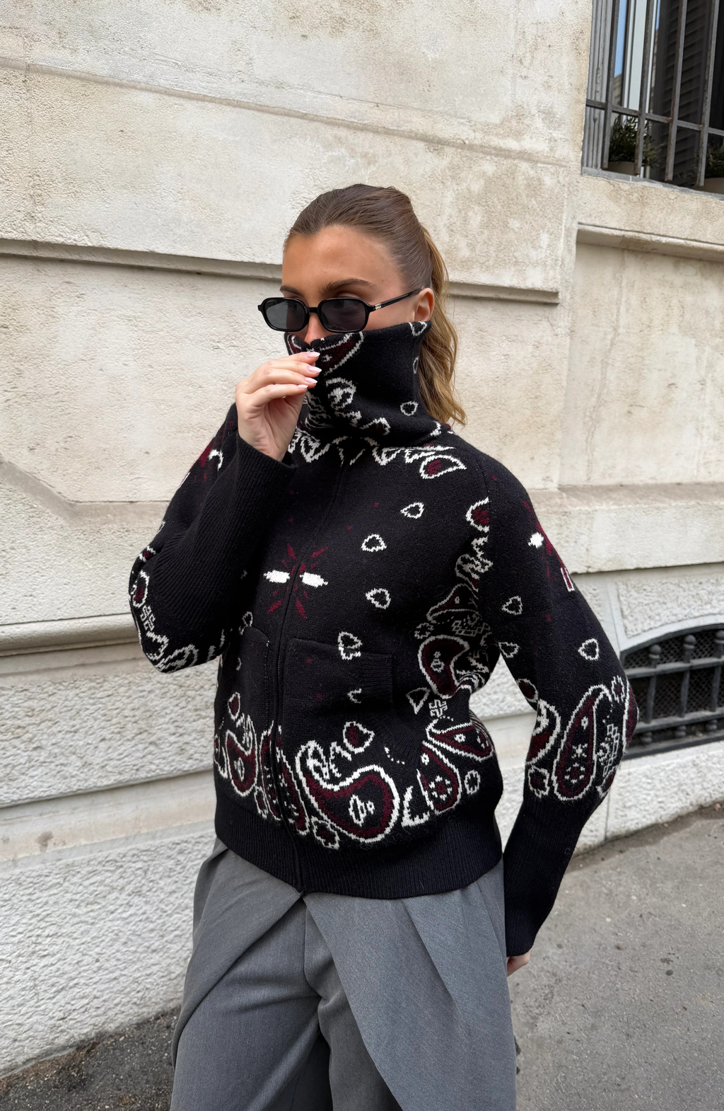 Jersey Alpine con Estampado Invernal