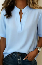 Blusa Minimal Chic de Manga Corta
