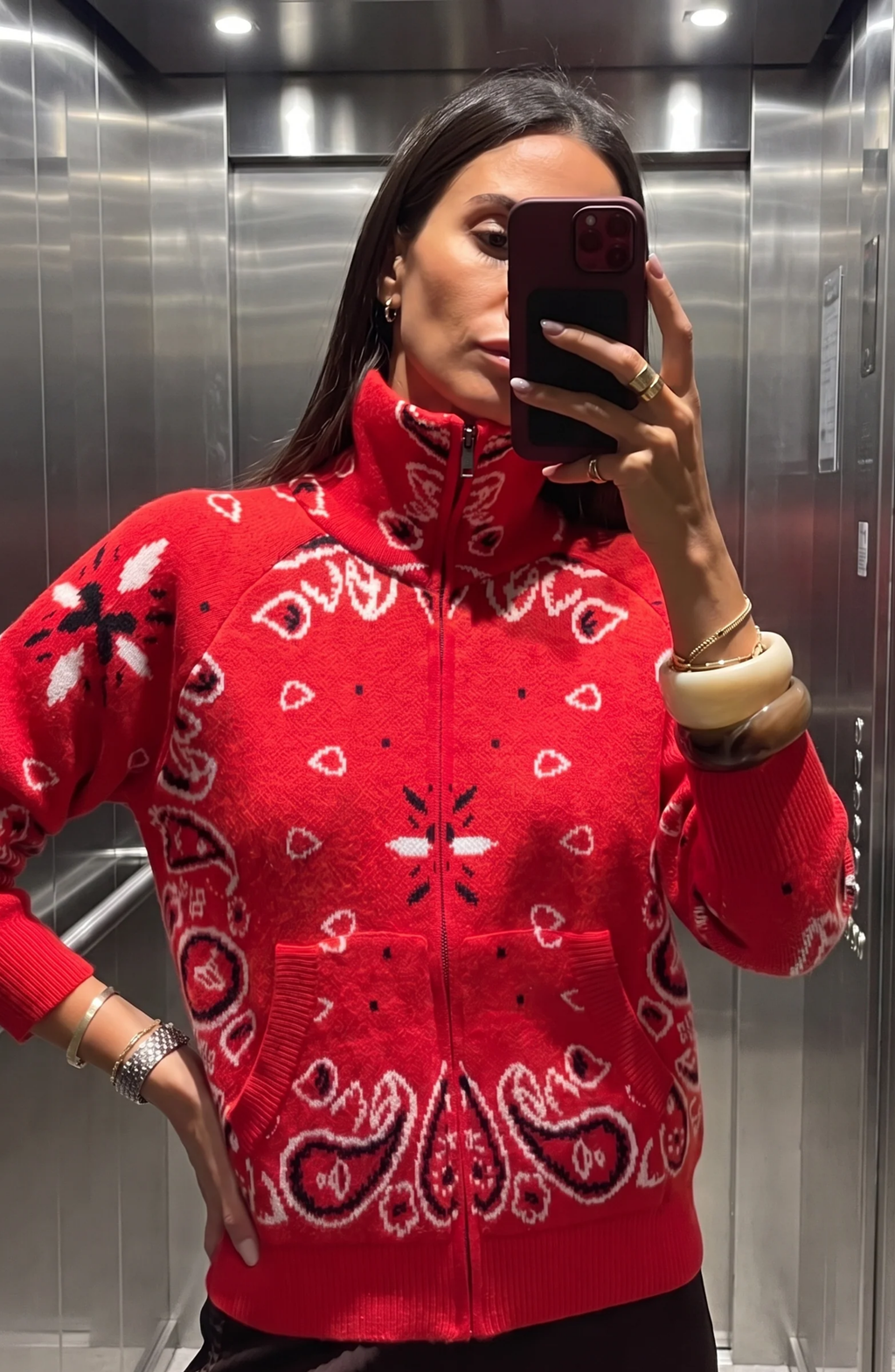 Jersey Alpine con Estampado Invernal
