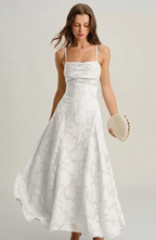 Aveline – Vestido Largo con Encaje Floral