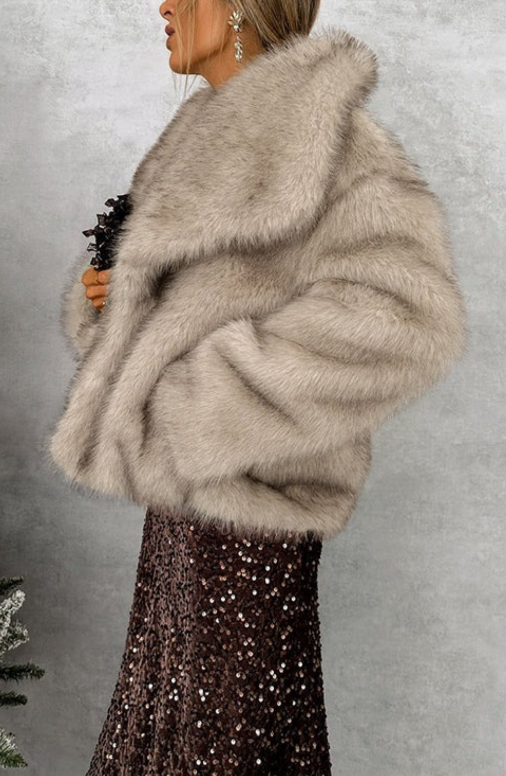 Bianca – Chaqueta de Pelo con Cuello Amplio