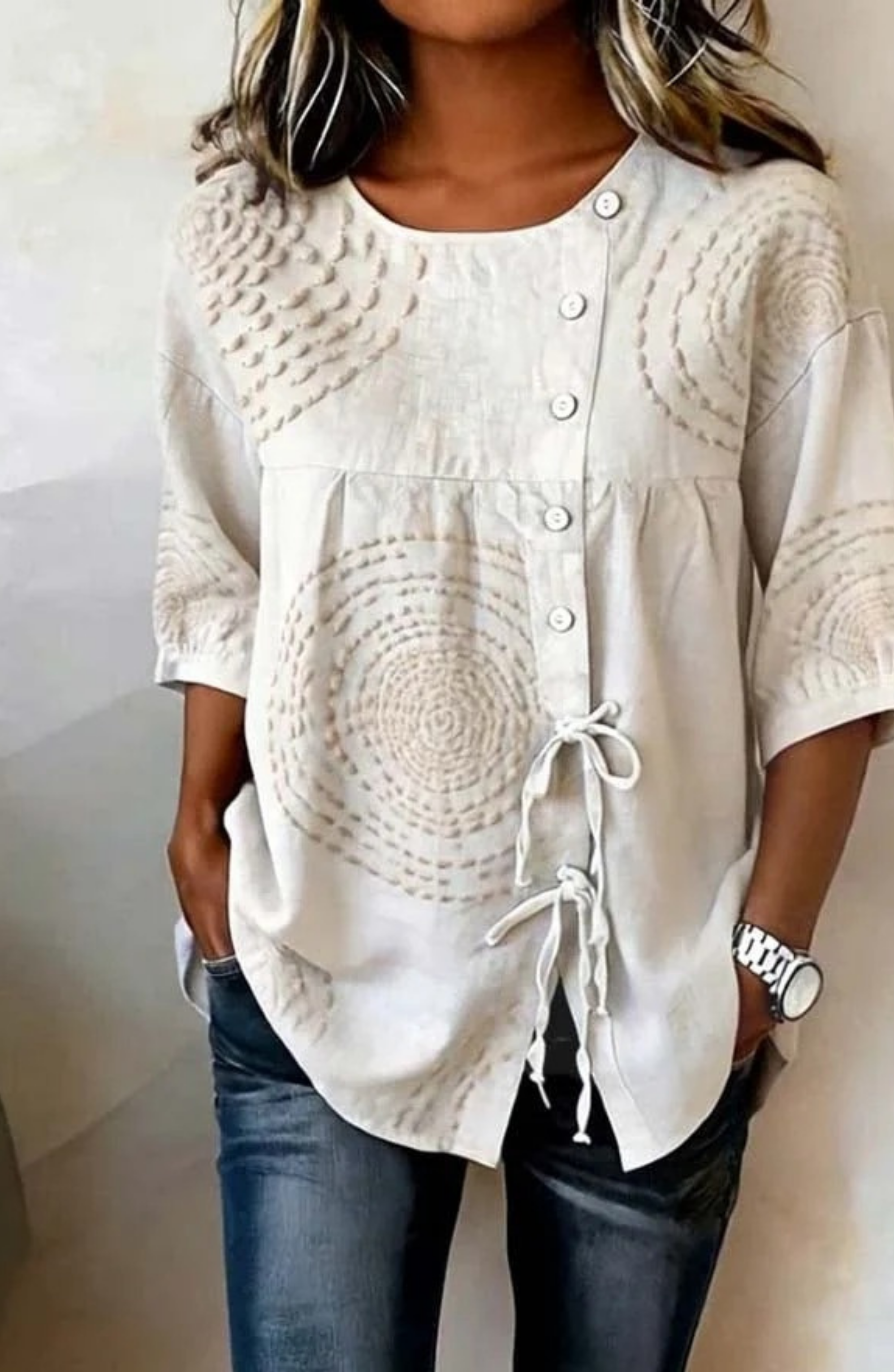 Blusa Mandala con Detalles Bordados