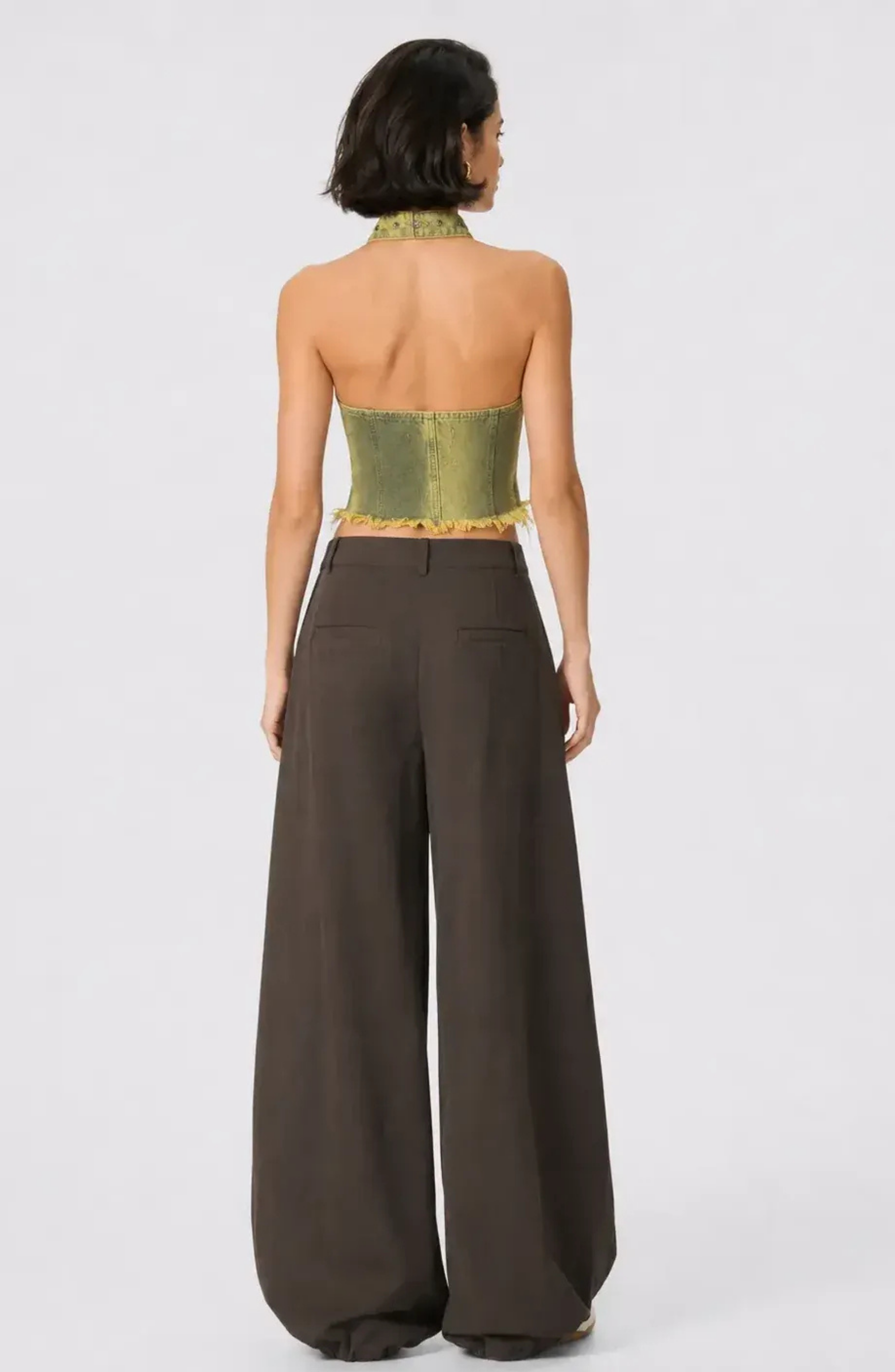Pantalón Palazzo Casual con Cintura Plisada
