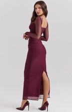 Wine Glow Maxi Dress