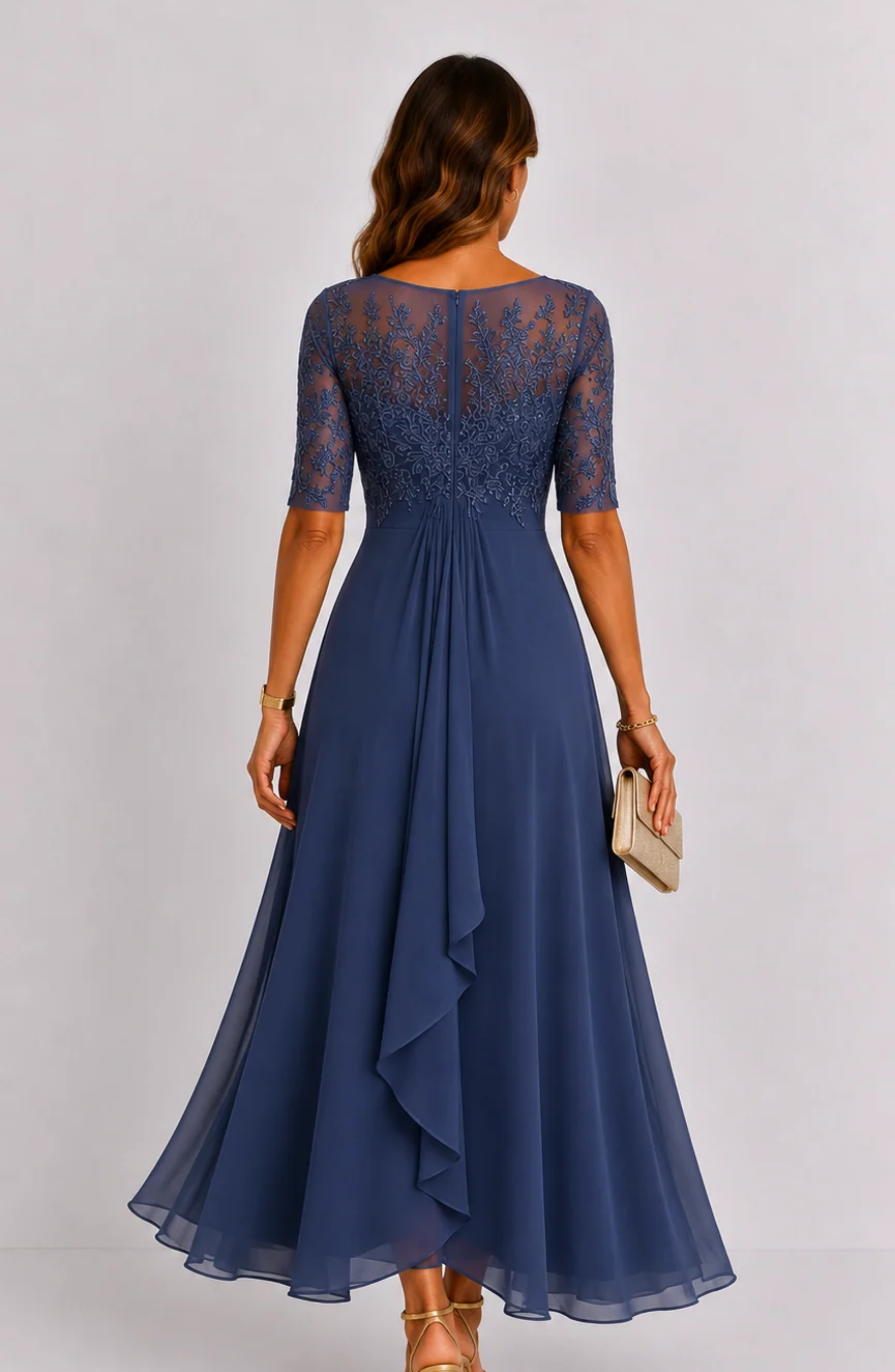 Vestido Serenité con Bordado Floral
