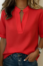 Blusa Minimal Chic de Manga Corta