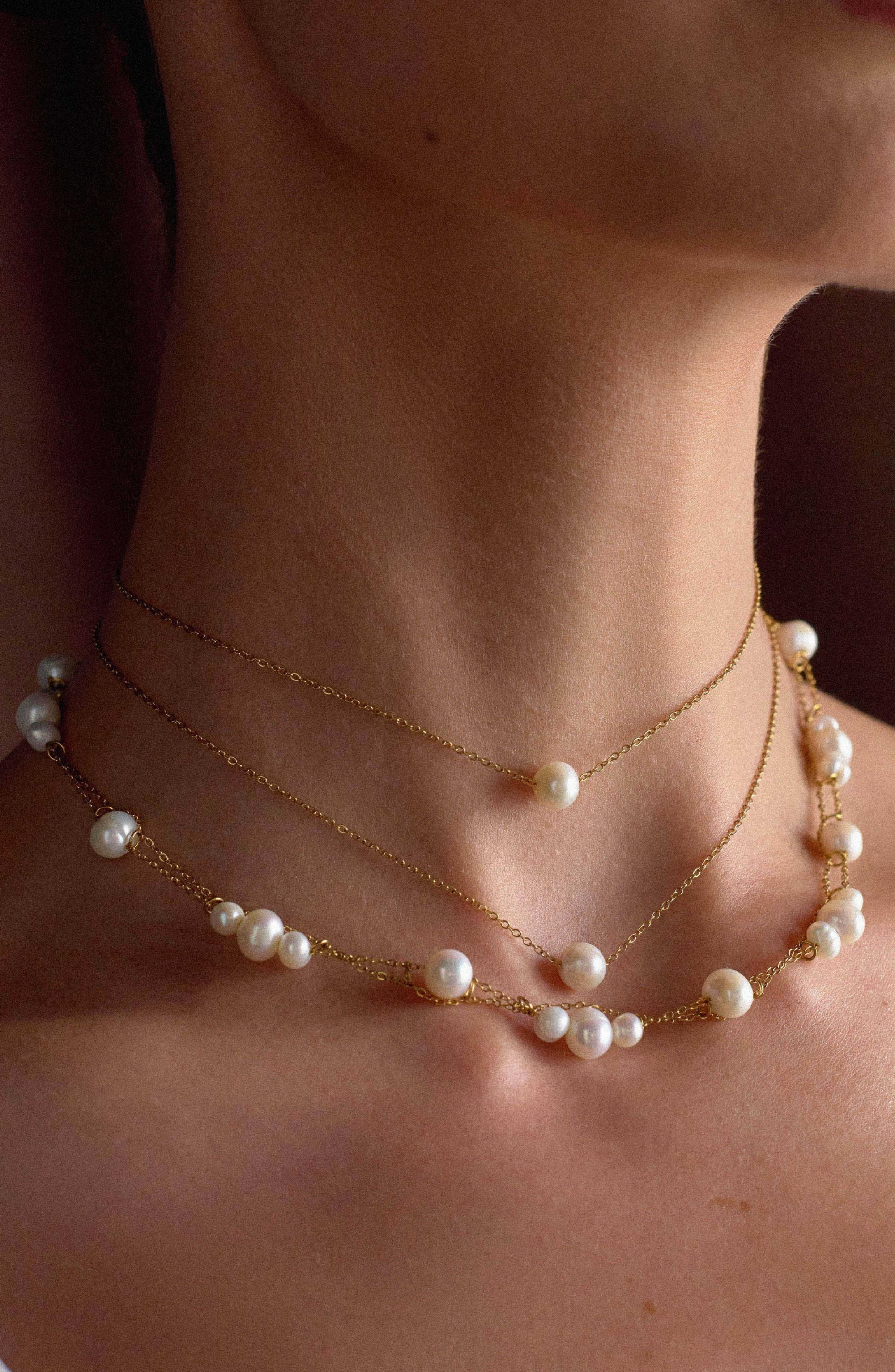 Elara Layered Pearl Necklace
