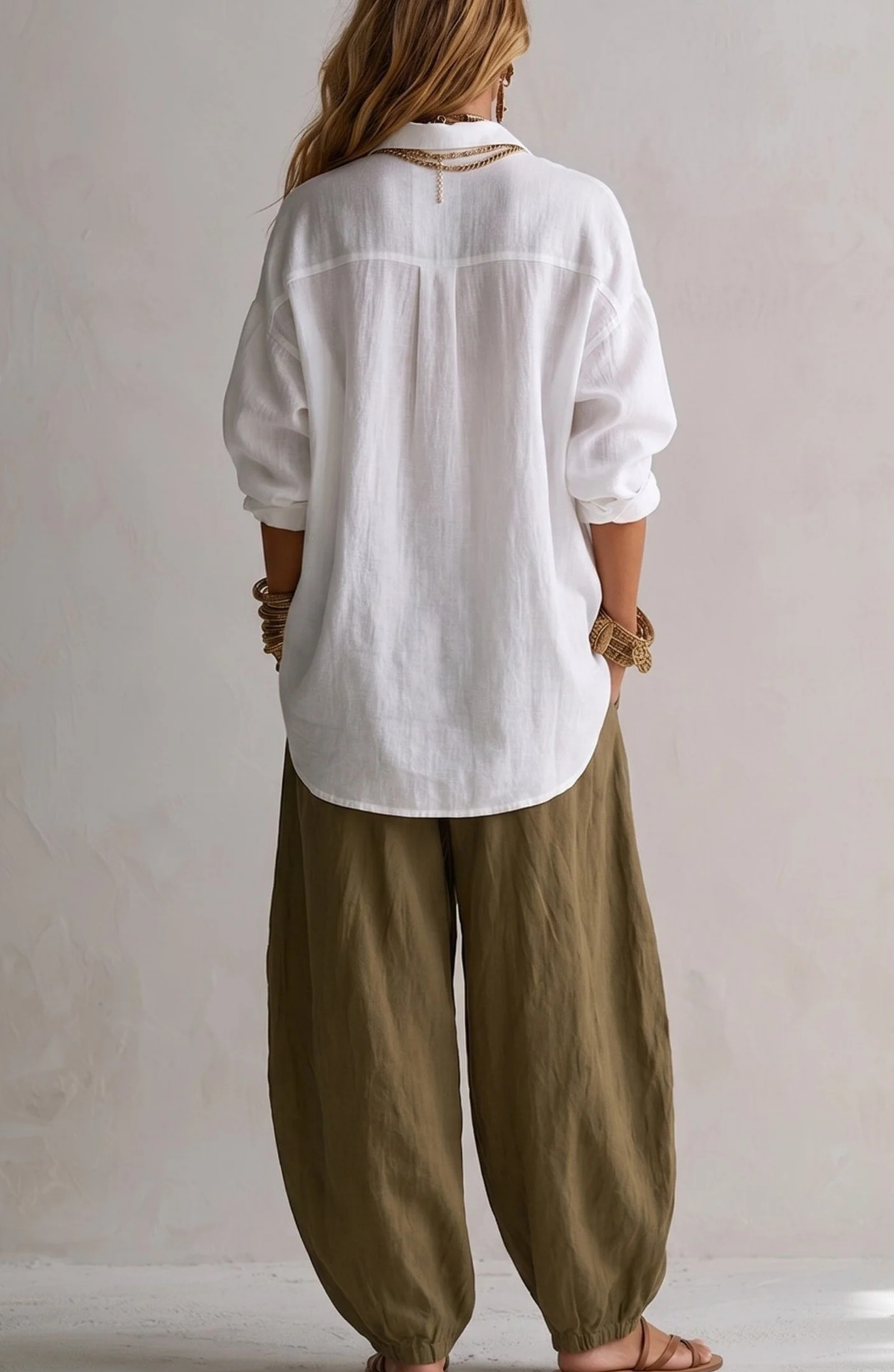 Conjunto Boho de Camisa Oversize y Pantalón