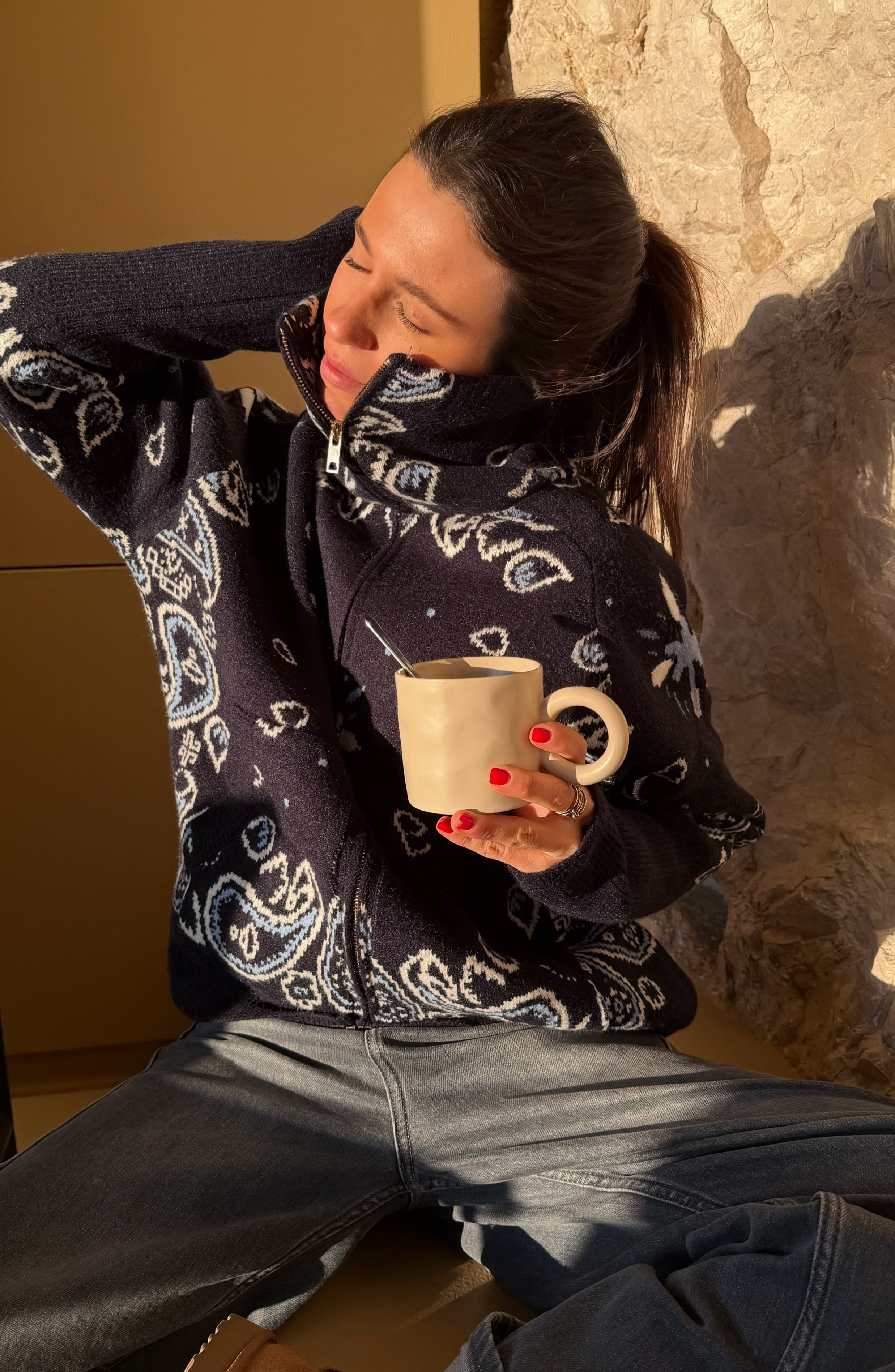 Jersey Alpine con Estampado Invernal