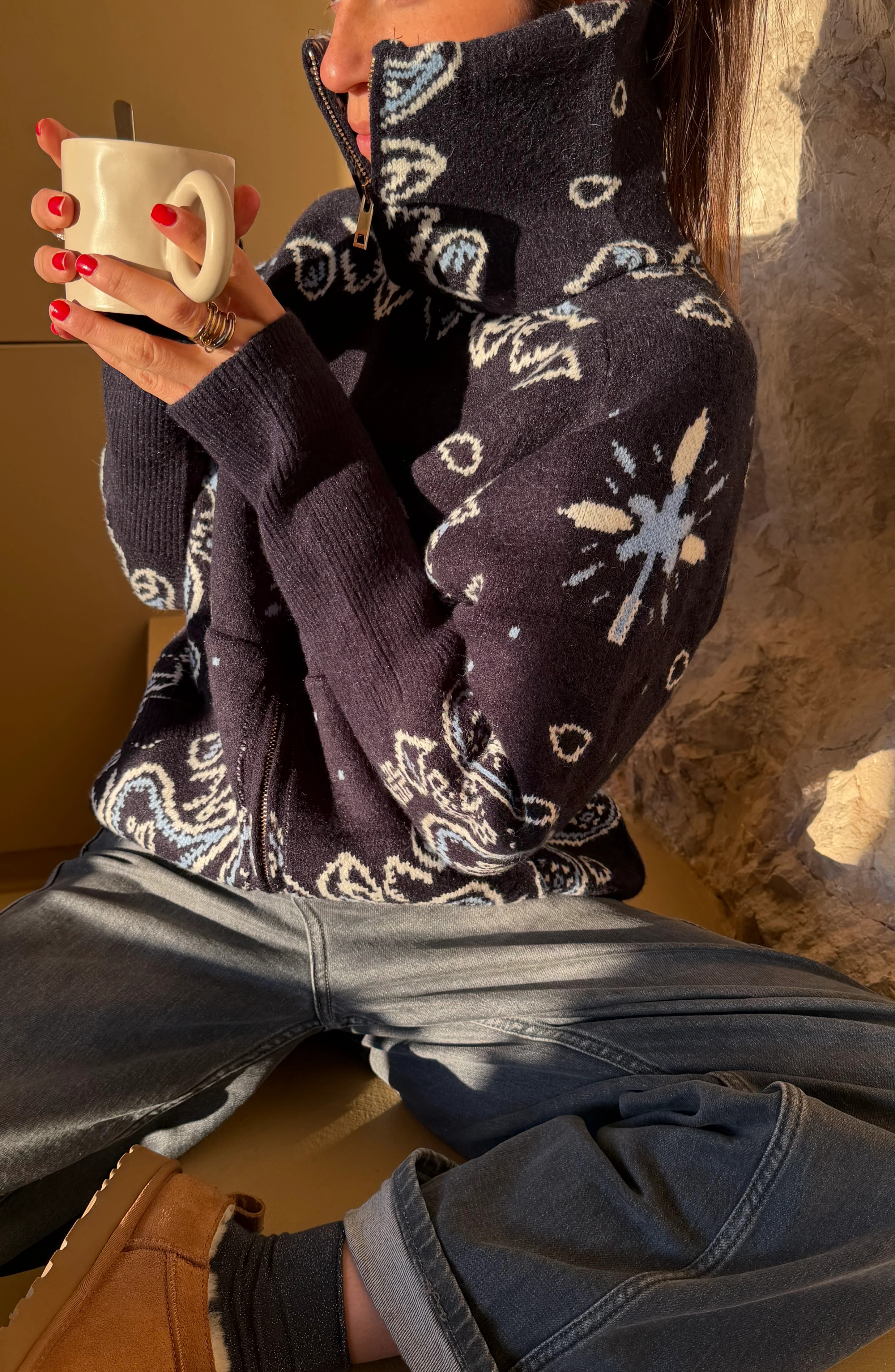 Jersey Alpine con Estampado Invernal