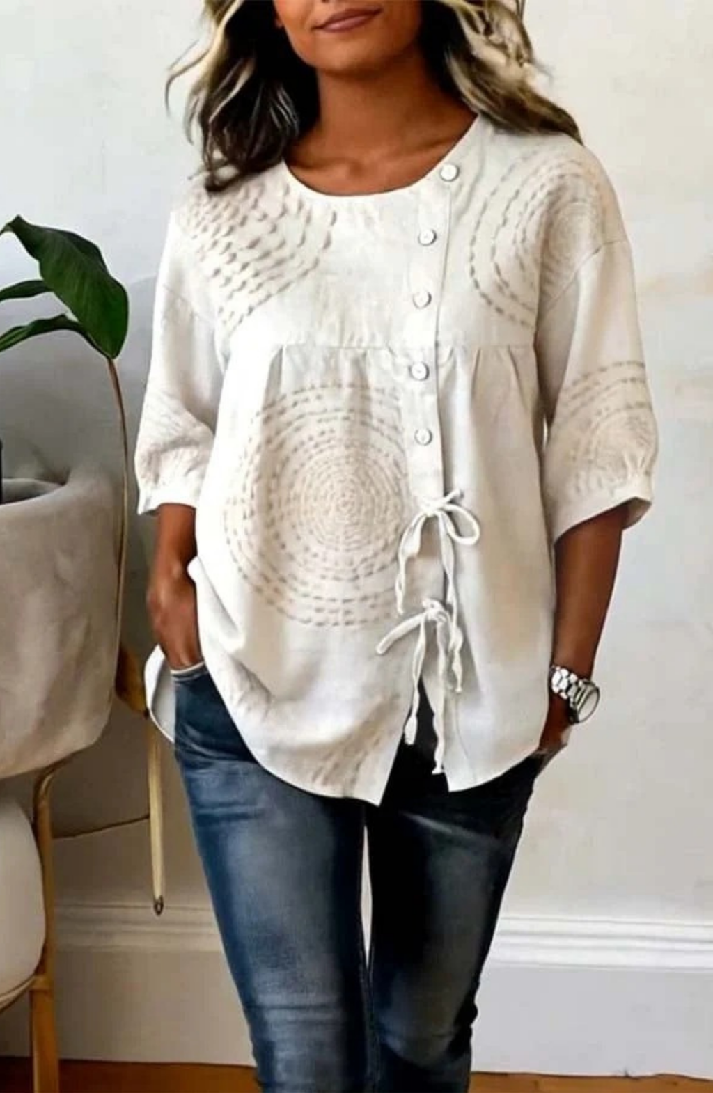 Blusa Mandala con Detalles Bordados
