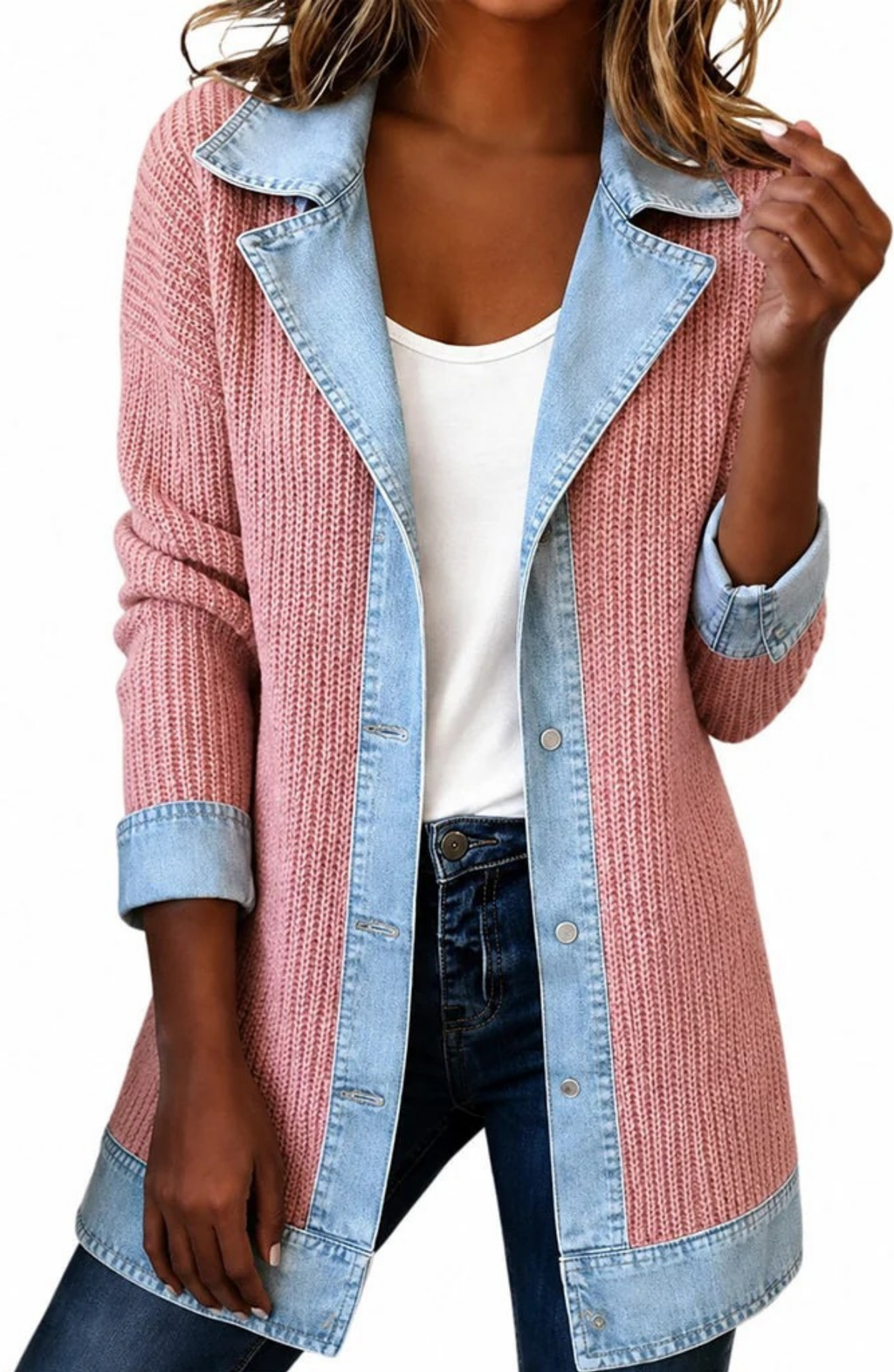 Veste Metropolitan avec Contraste Denim