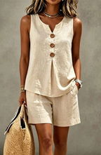 Conjunto de Verano de Chaleco y Pantalón Corto