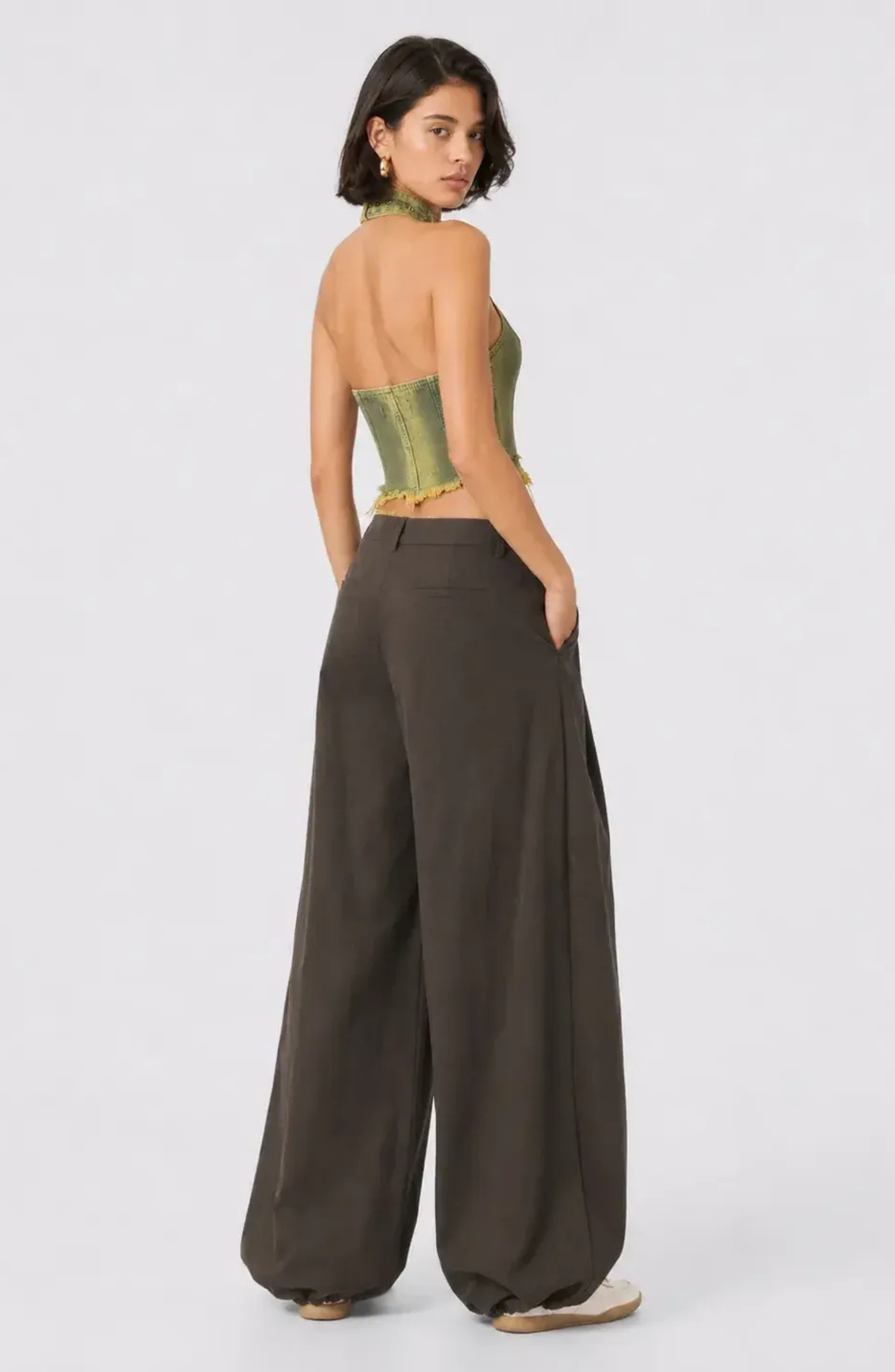 Pantalón Palazzo Casual con Cintura Plisada