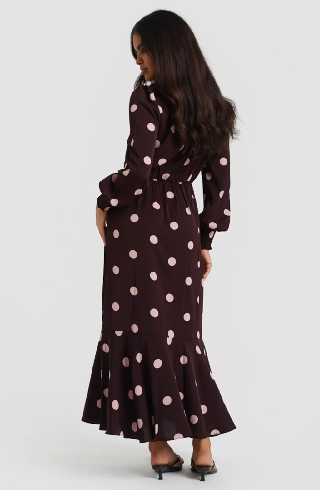 Robe longue Dolce Vita à encolure cache-cœur
