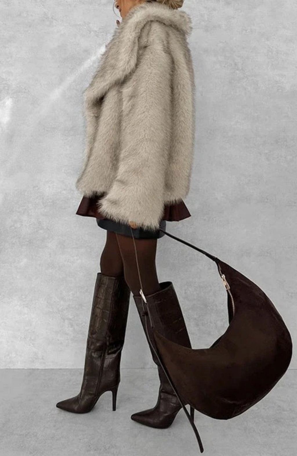 Bianca – Chaqueta de Pelo con Cuello Amplio
