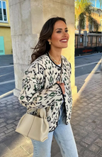 Chaqueta de Punto Tribal con Ribetes
