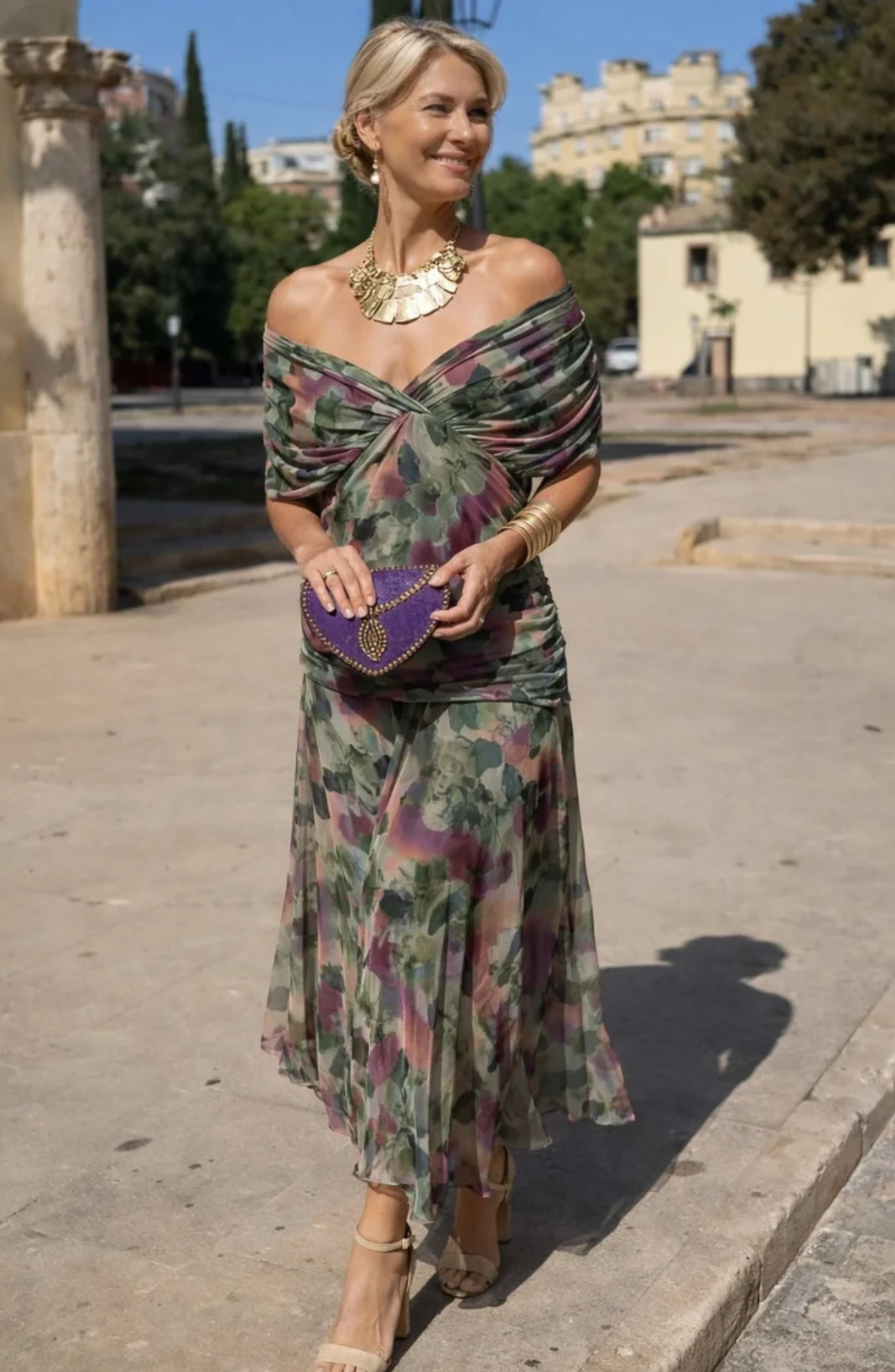 Vestido Étoile con Cintura Drapeada
