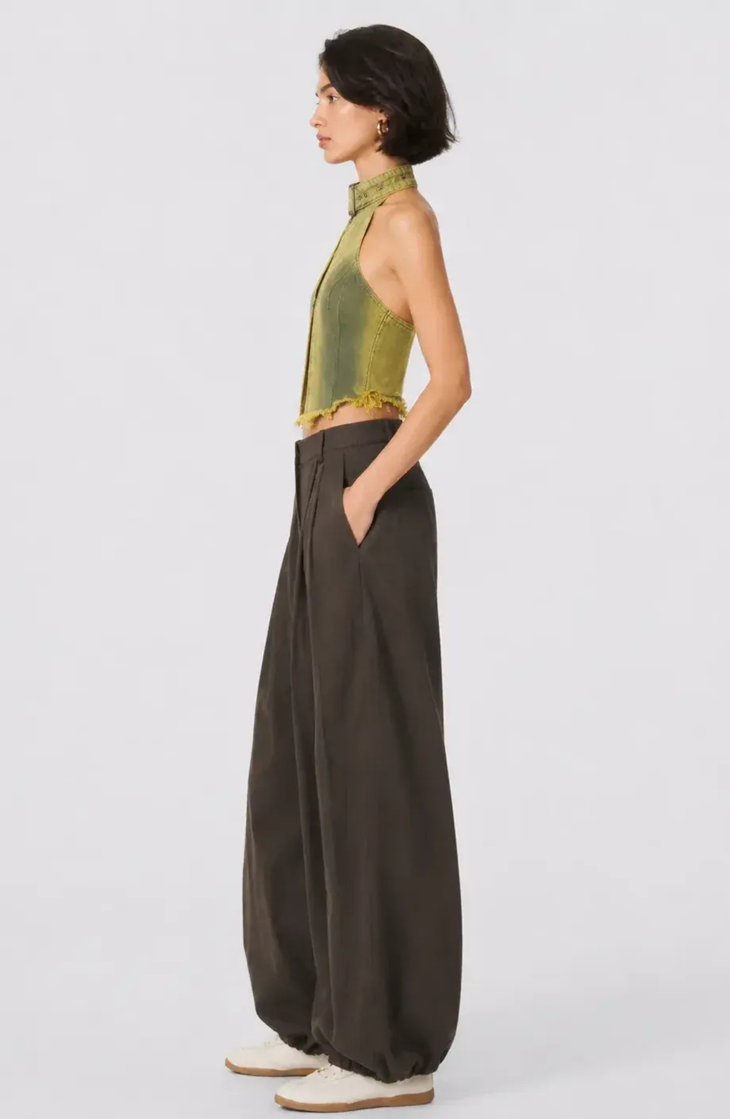 Pantalón Palazzo Casual con Cintura Plisada