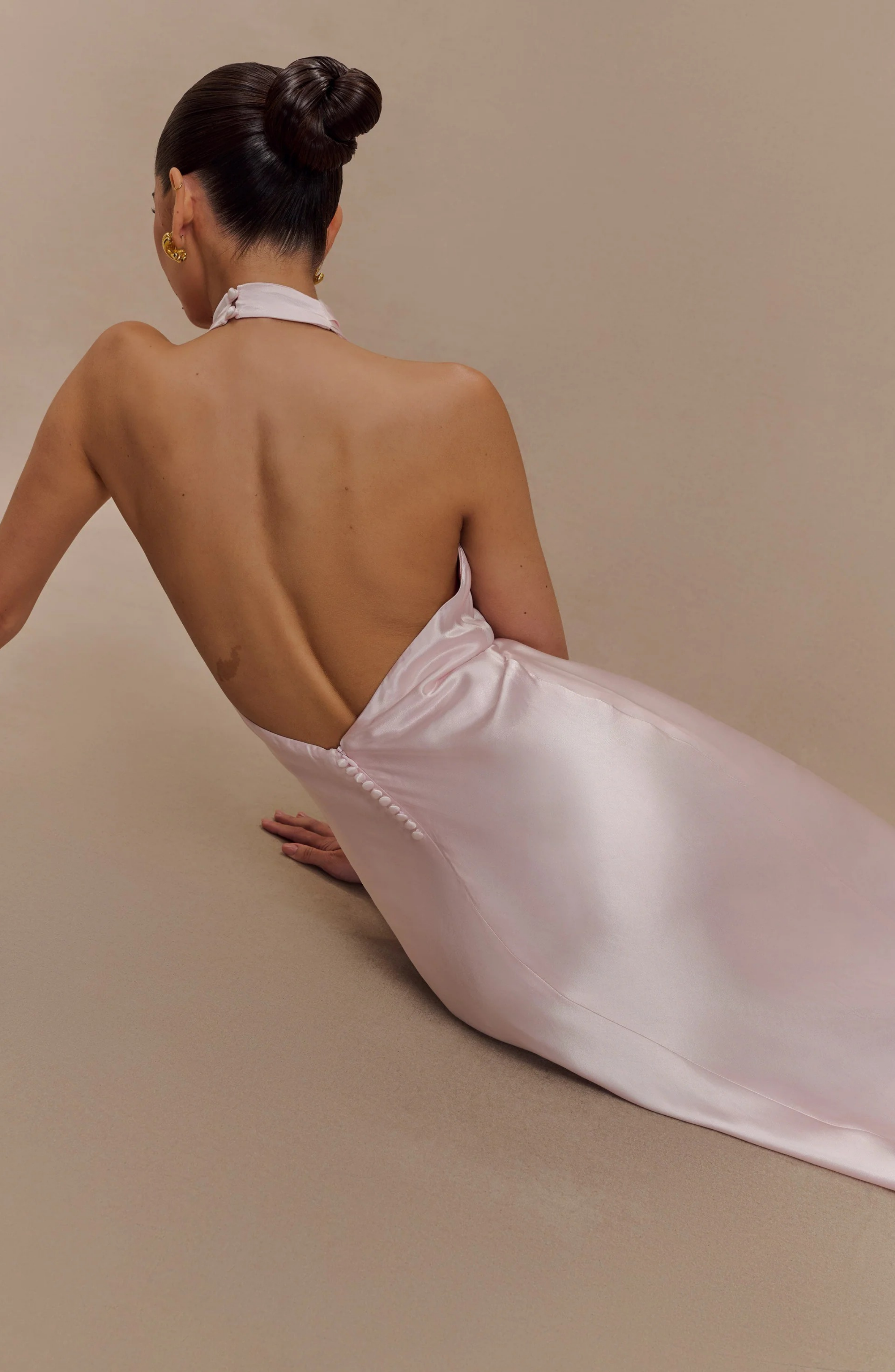 Champagne Glow Maxi Dress
