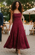 Aveline – Vestido Largo con Encaje Floral