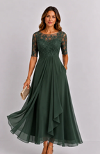 Vestido Serenité con Bordado Floral