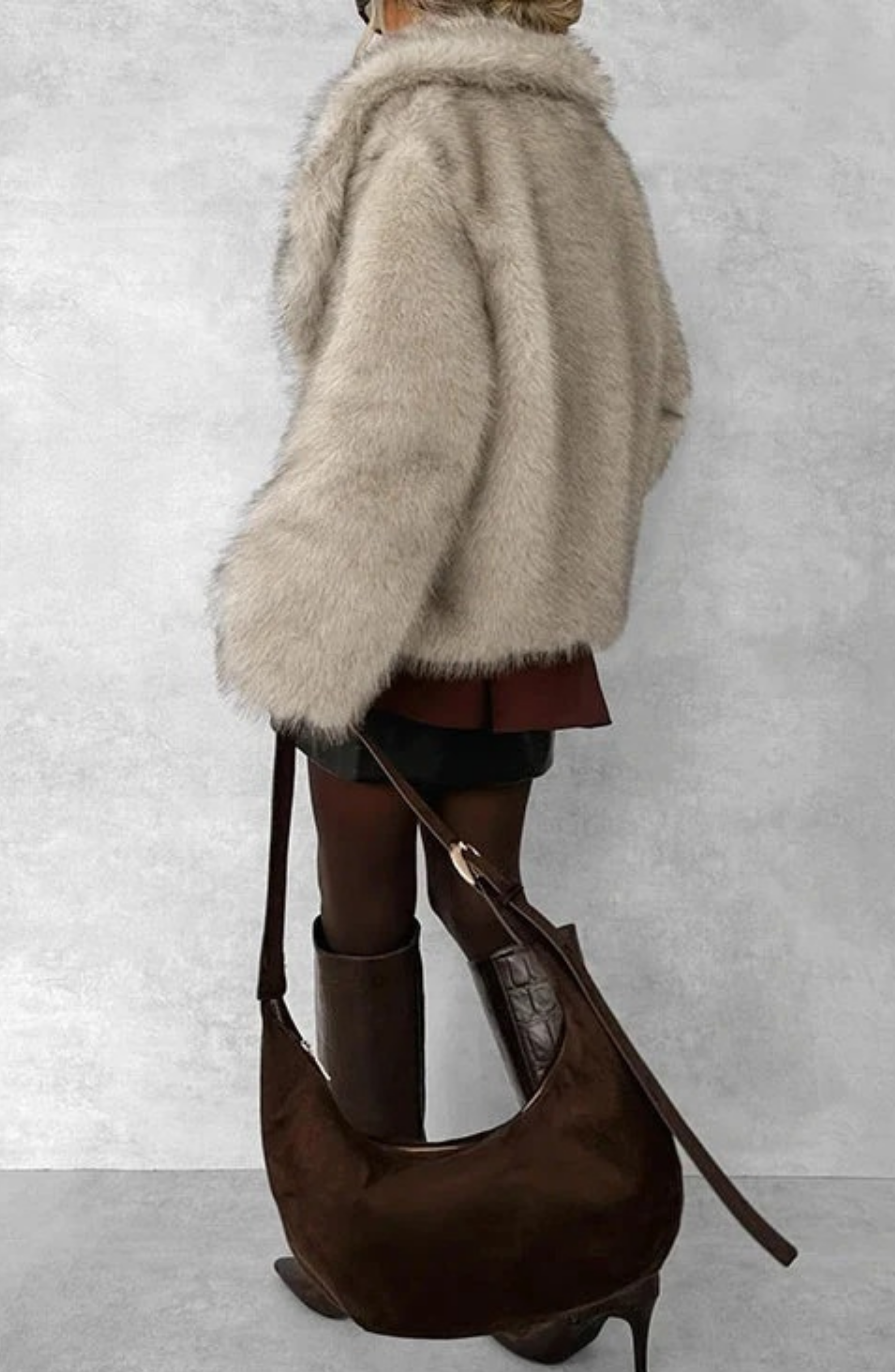 Bianca – Chaqueta de Pelo con Cuello Amplio