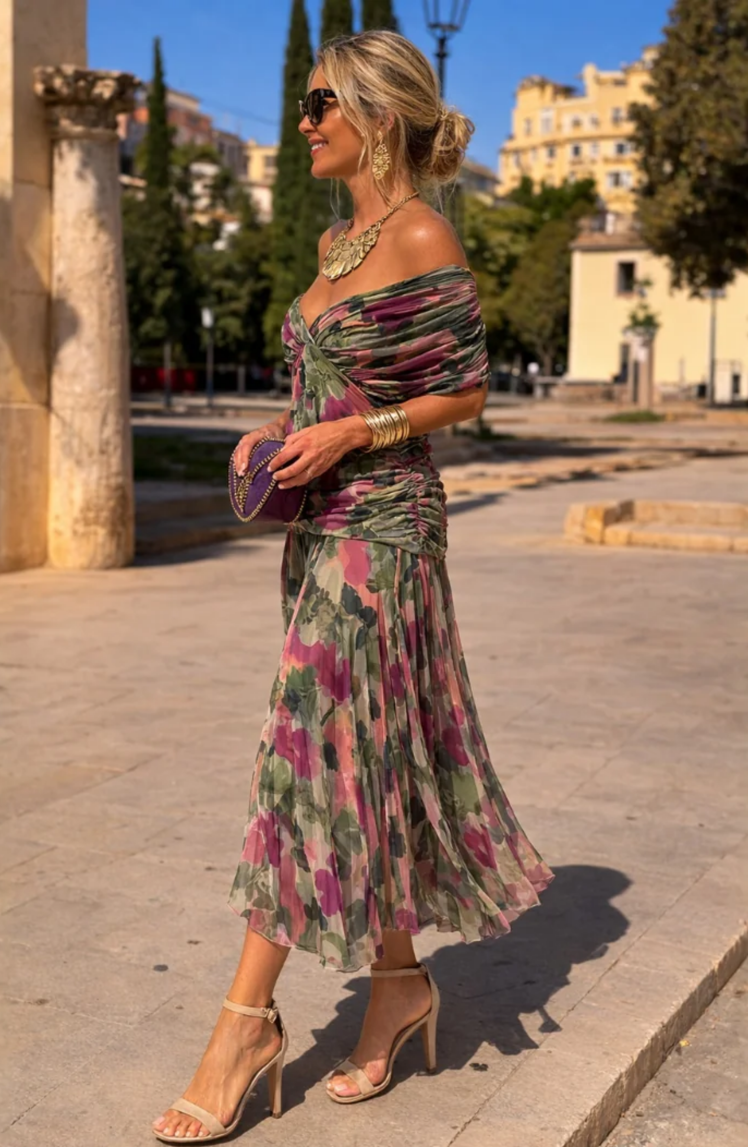 Vestido Étoile con Cintura Drapeada