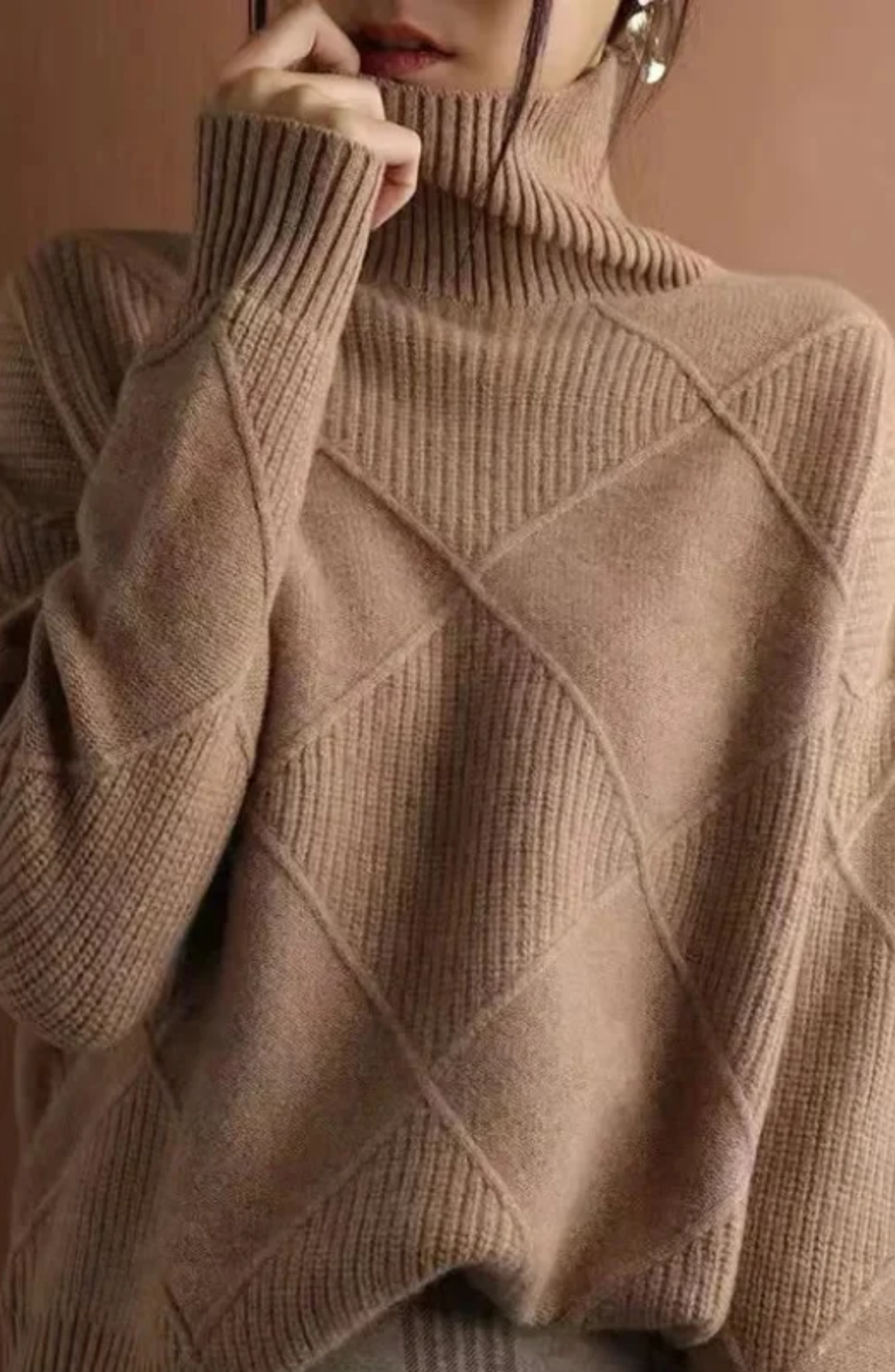 Siena – Jersey de Punto con Cuello Alto