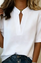 Blusa Minimal Chic de Manga Corta