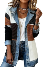 Veste Metropolitan avec Contraste Denim