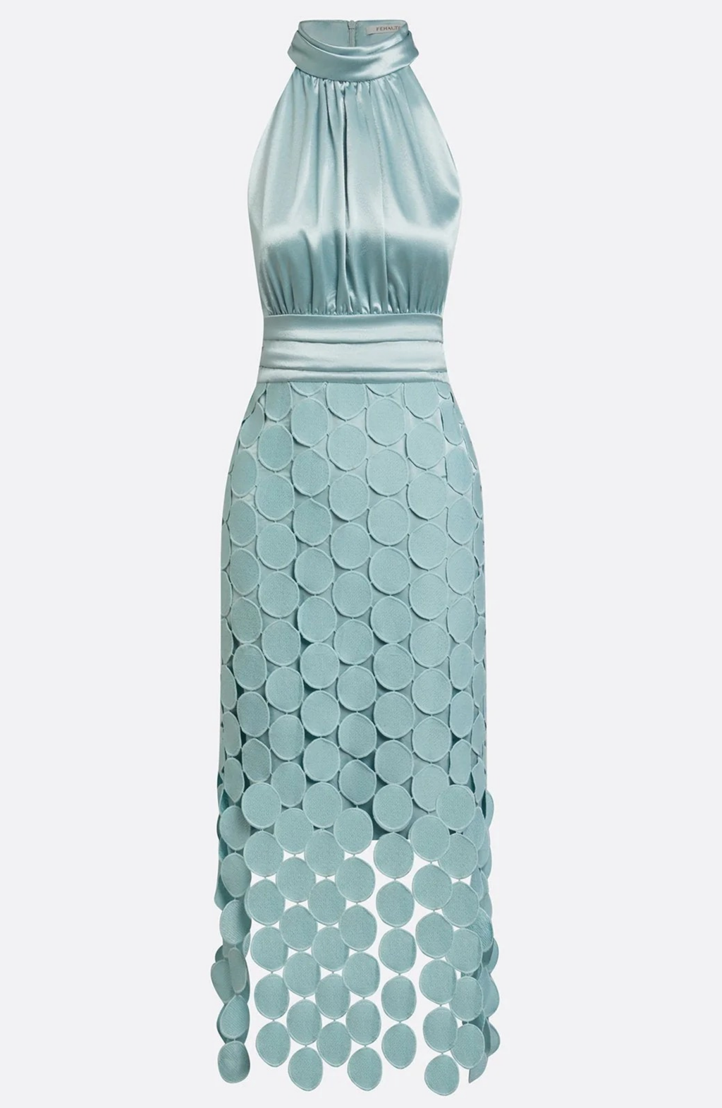 Celeste – Vestido Midi con Cuello Halter