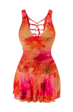 Halter Neck Mini Dress with Sheer Mesh Detail