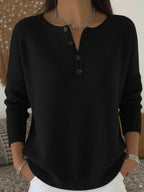Helena | Jersey de Punto con Botones Henley