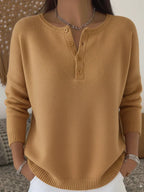 Helena | Jersey de Punto con Botones Henley