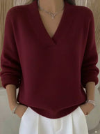 Violeta | Jersey Holgado con Cuello de Pico