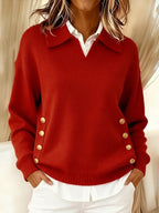Vicenta | Jersey con Cuello Polo y Botones