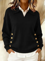 Vicenta | Jersey con Cuello Polo y Botones