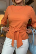 Blusa Silueta con Cintura Ajustable