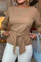 Blusa Silueta con Cintura Ajustable