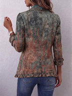 Flavie | Chaqueta vintage con textura degradada y volantes
